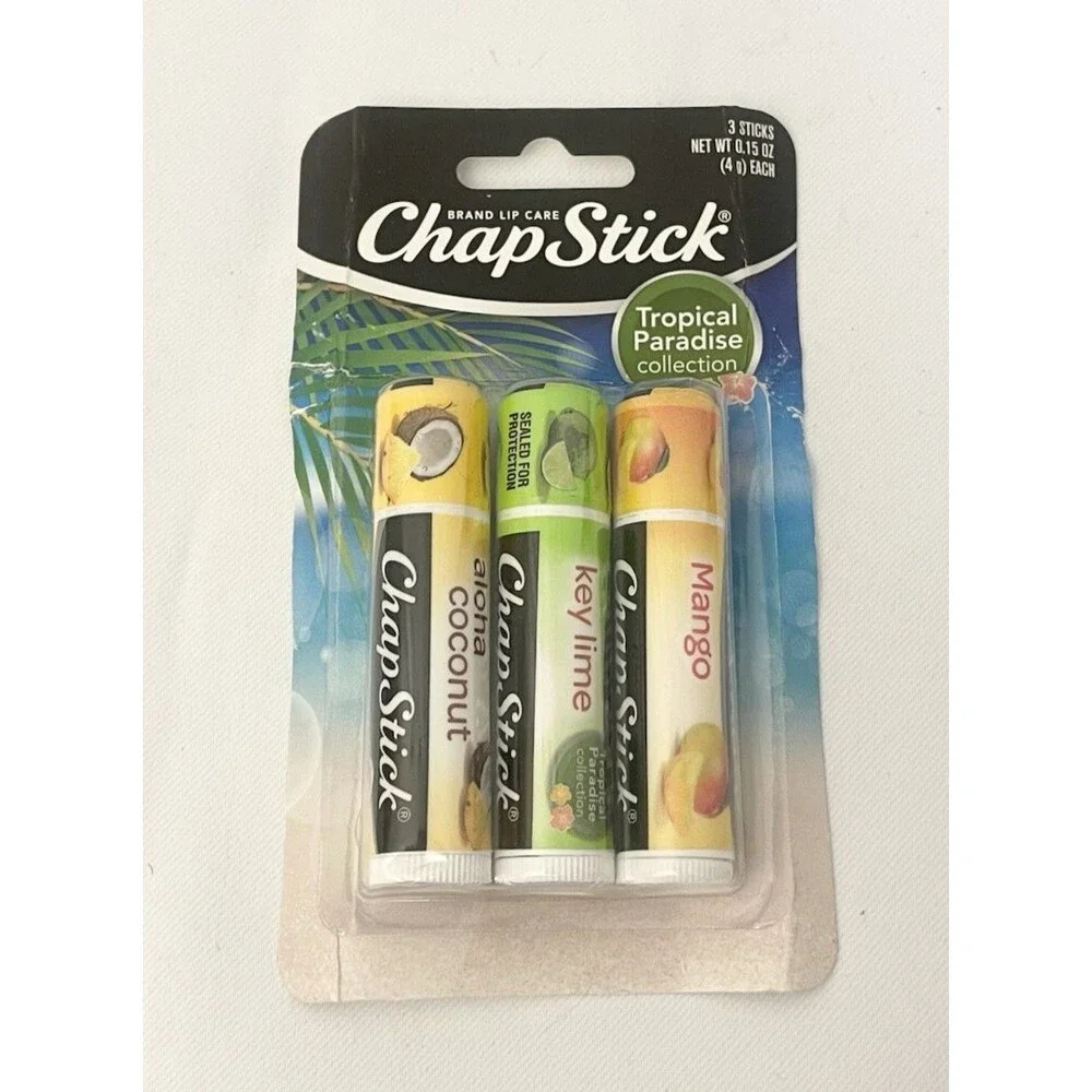 NEW ChapStick TROPICAL PARADISE Chap Stick Sealed Coconut Key Lime Mango